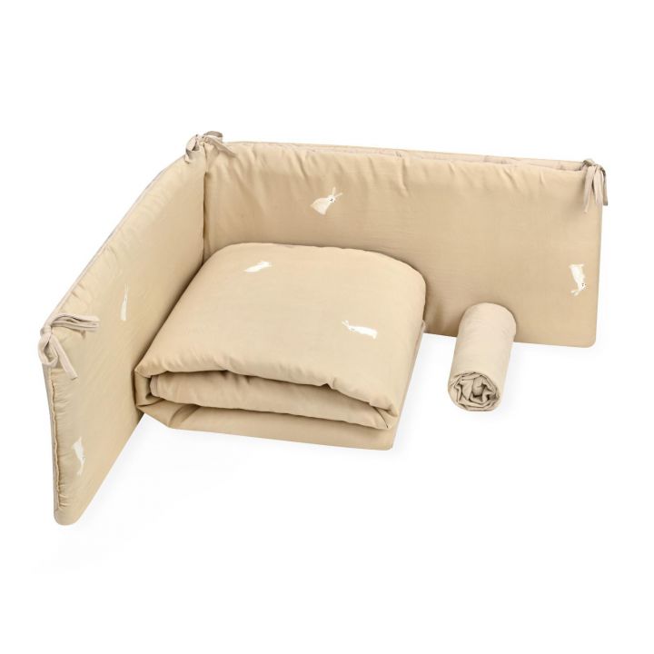 סט מצעים למיטת תינוק באני מודפס