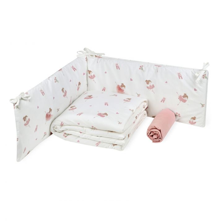 סט מצעים למיטת תינוק Ballerina