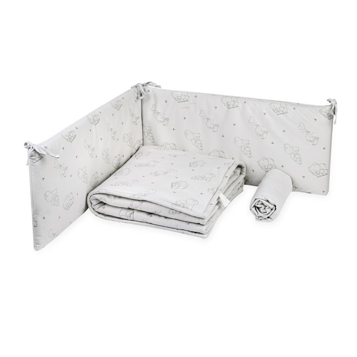סט מצעים למיטת תינוק Elephant