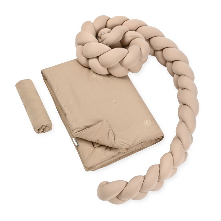 סט עריסה עם נחשוש חלק עם רקמה EMB חיפושית