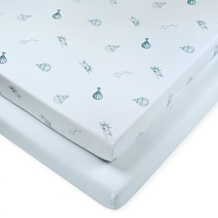 זוג סדינים לעריסה Hot Air Balloon