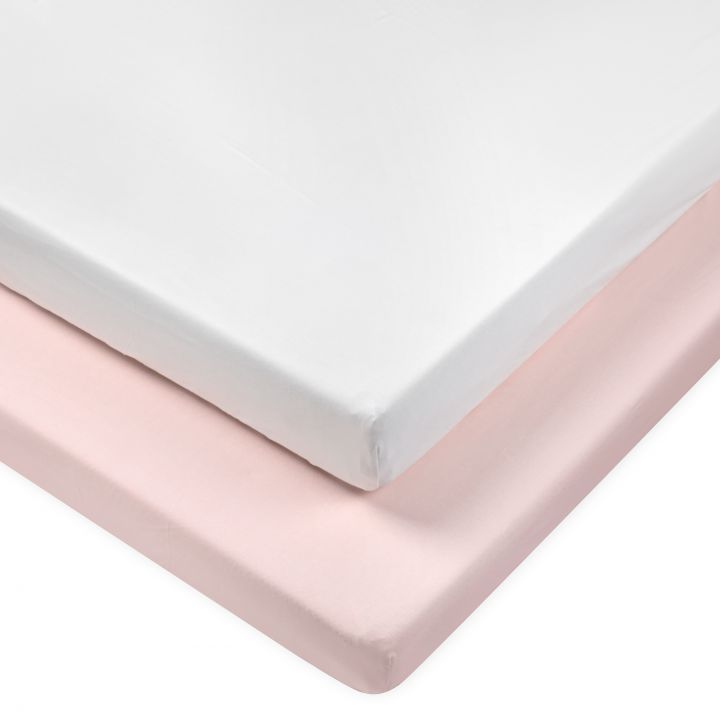 זוג סדינים עריסה ג’רזי ורוד cozy