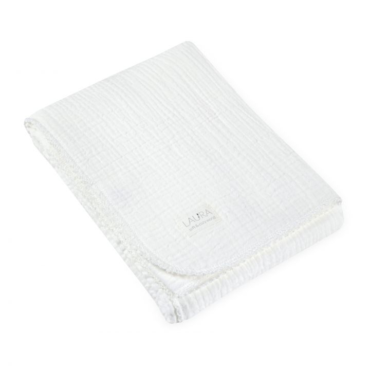 שמיכת טטרא לבנה 75X100 cozy