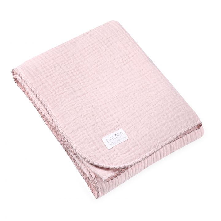 שמיכת טטרא ורודה 75X100 cozy