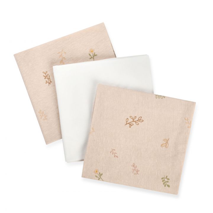 שלישיית חיתולי טריקו 70*70 ורדים