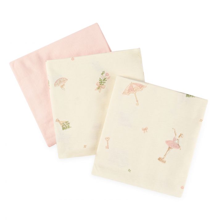 שלישיית חיתולי טריקו 70X70 ס”מ Pink Ballerina