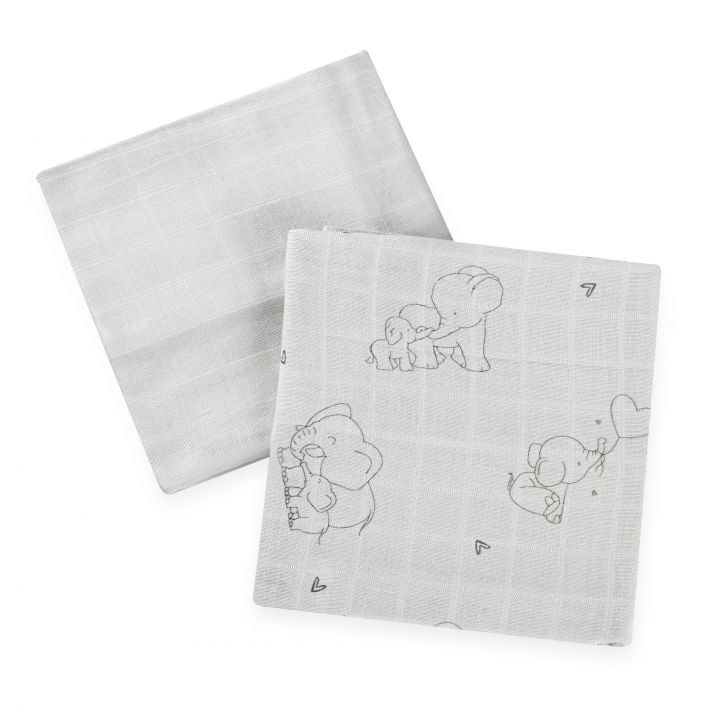 זוג חיתולי במבוק 60*60 ס”מ Elephant