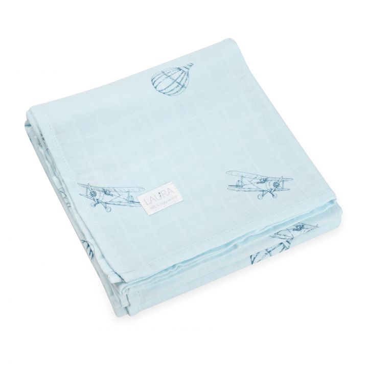 חיתול במבוק מודפס 100*125 ס”מ Hot air balloon