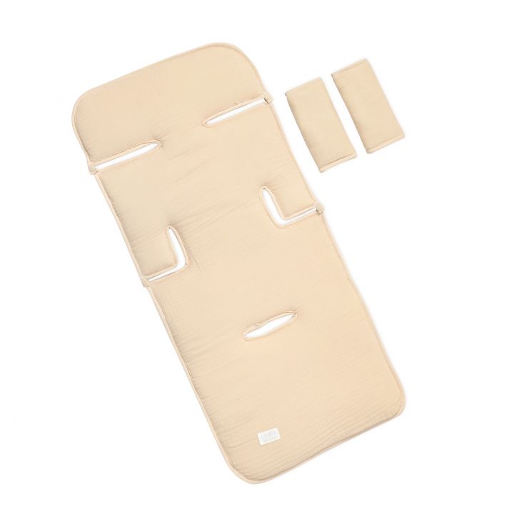 ריפודית לעגלה עם זוג חבקים טטרא בז’ cozy