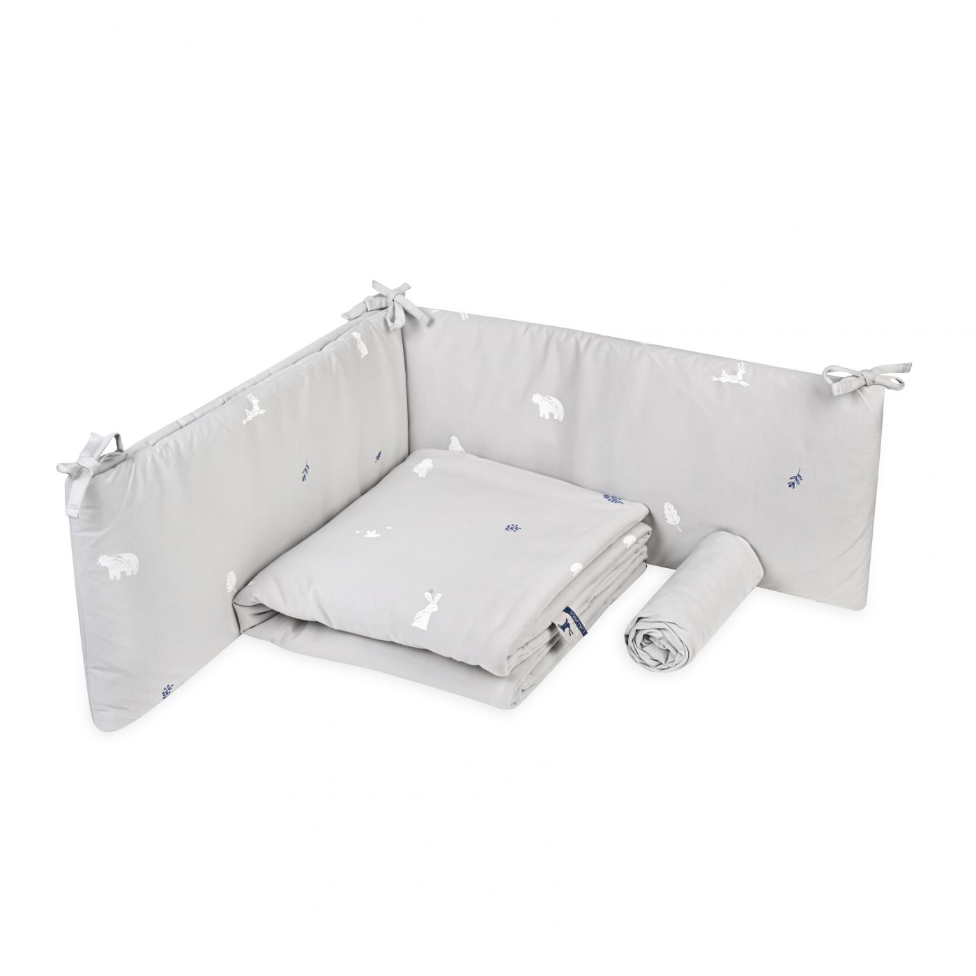 סט מצעים למיטת תינוק חיות