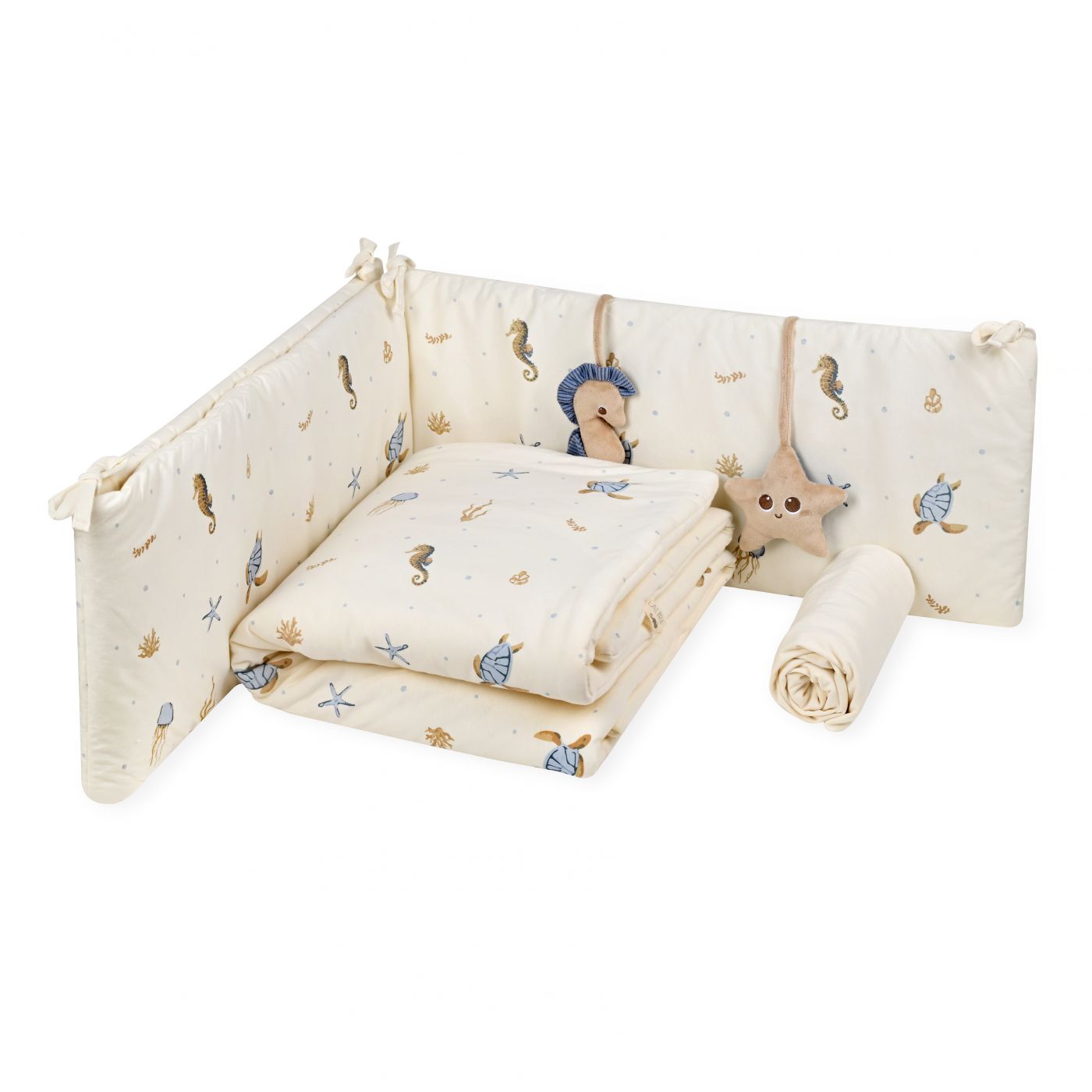 סט מצעים למיטת תינוק Sea Life