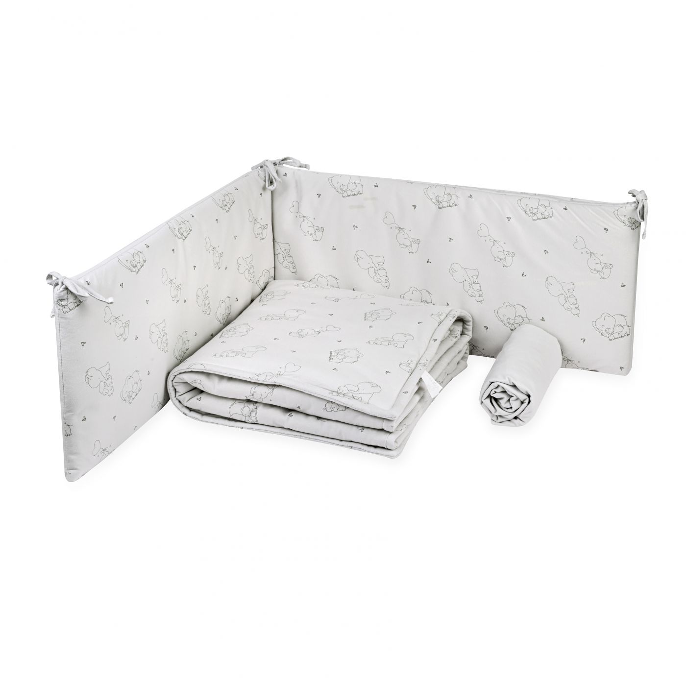 סט מצעים למיטת תינוק Elephant