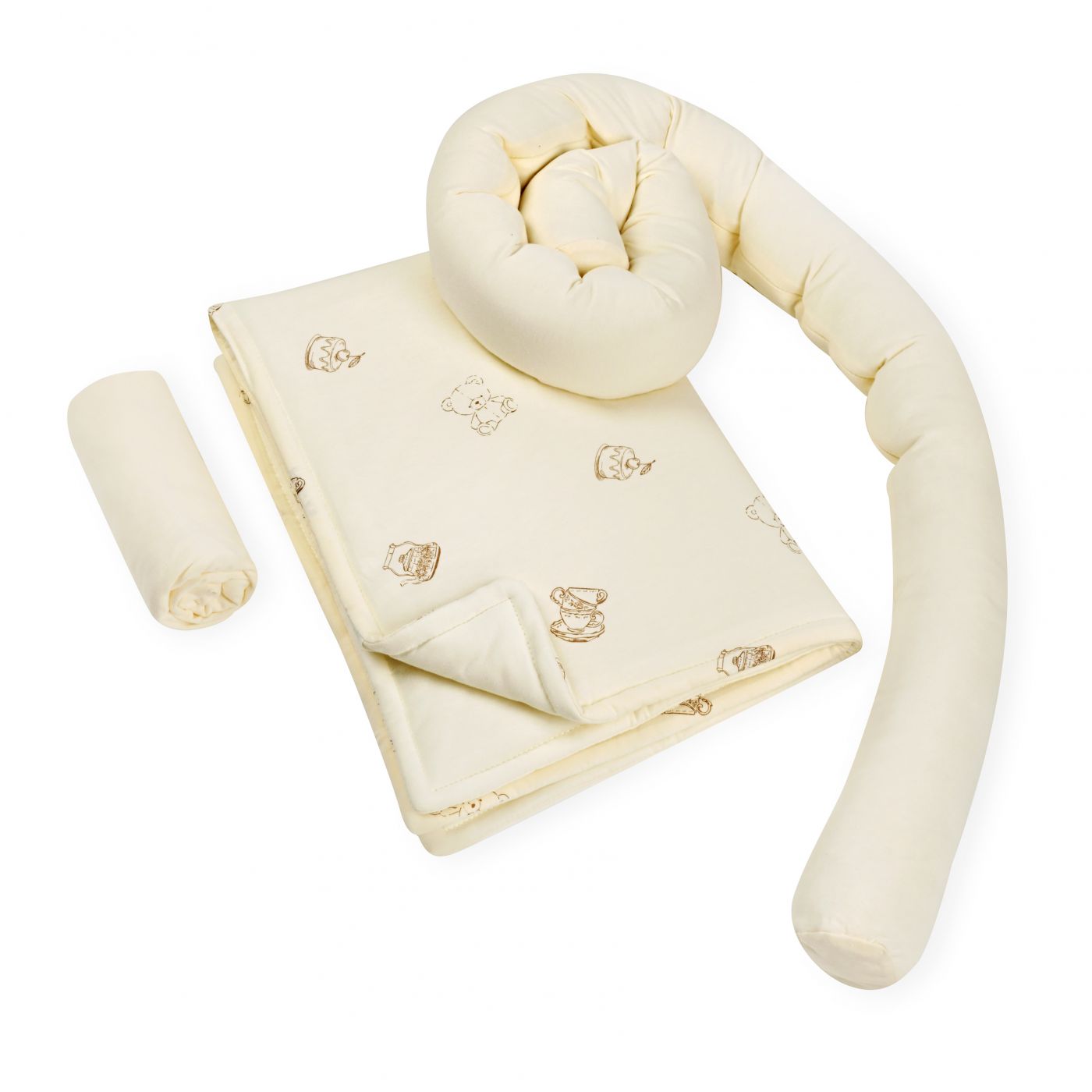 סט מצעים לעריסה עם כרית נחשוש Teddy