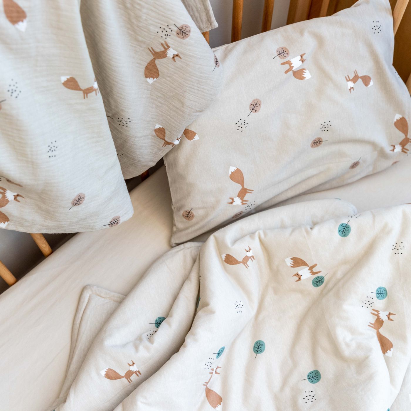 זוג סדינים למיטה FOX ירוק