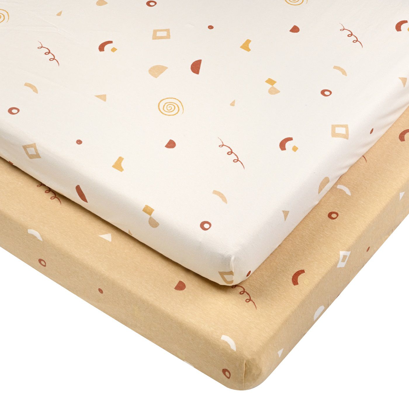 זוג סדינים לעריסה גיאומטרי