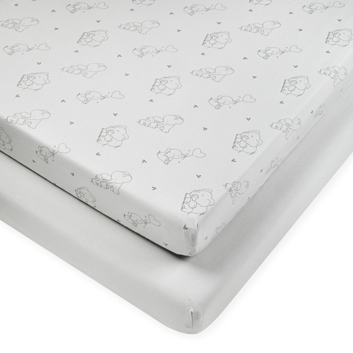 זוג סדיני לעריסה Elephant