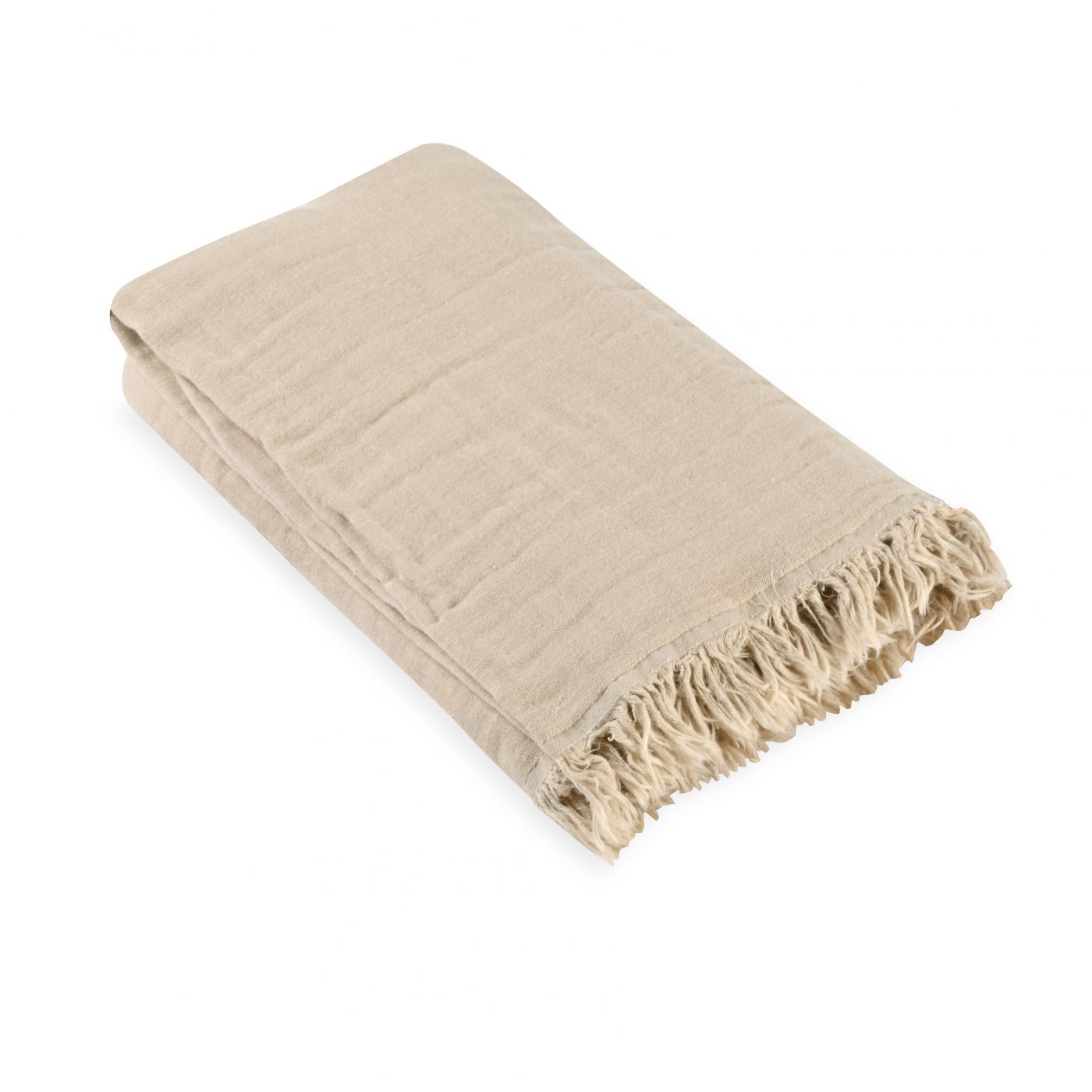 שמיכת טטרא עם פרנזים 75/100 בז’