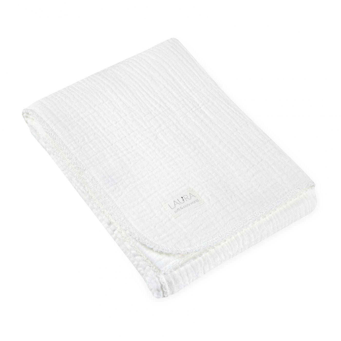 שמיכת טטרא לבנה 75X100 cozy