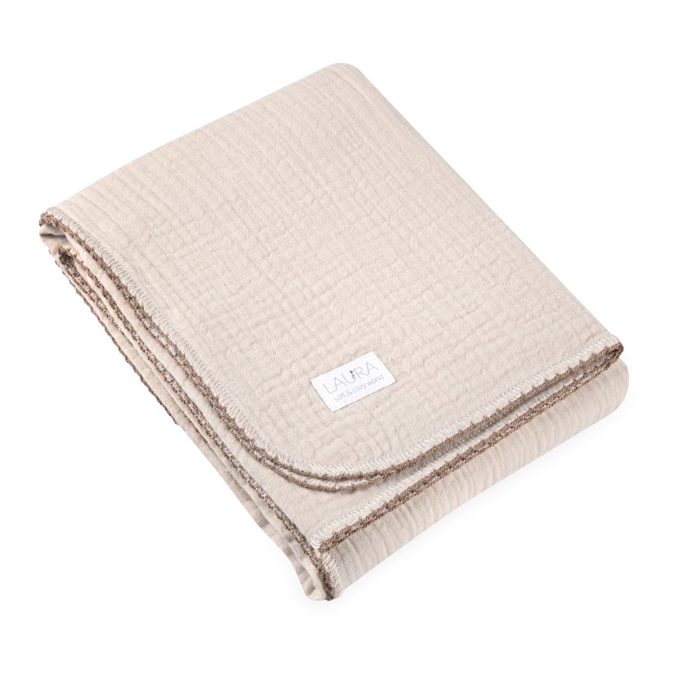 שמיכת טטרא בז’ 75X100 cozy