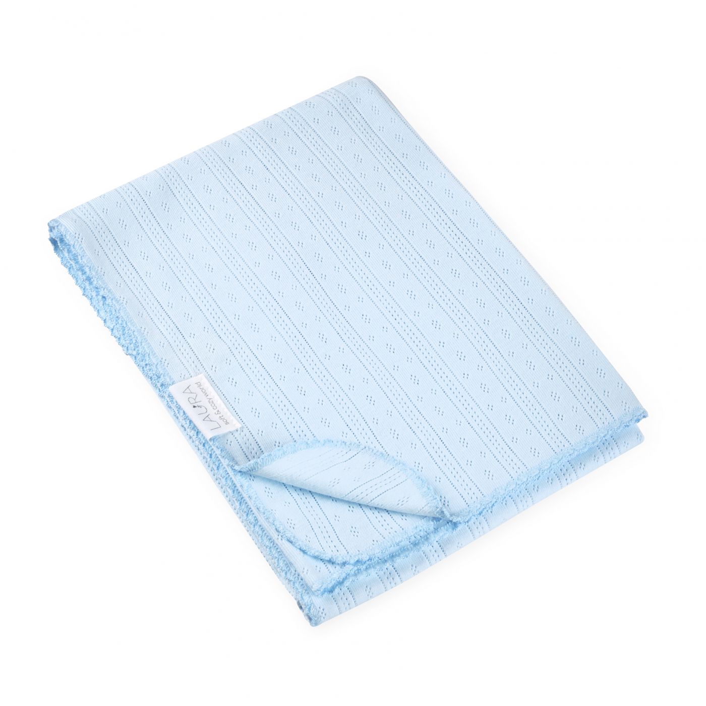 שמיכת פוינטל תכלת 75X100 cozy