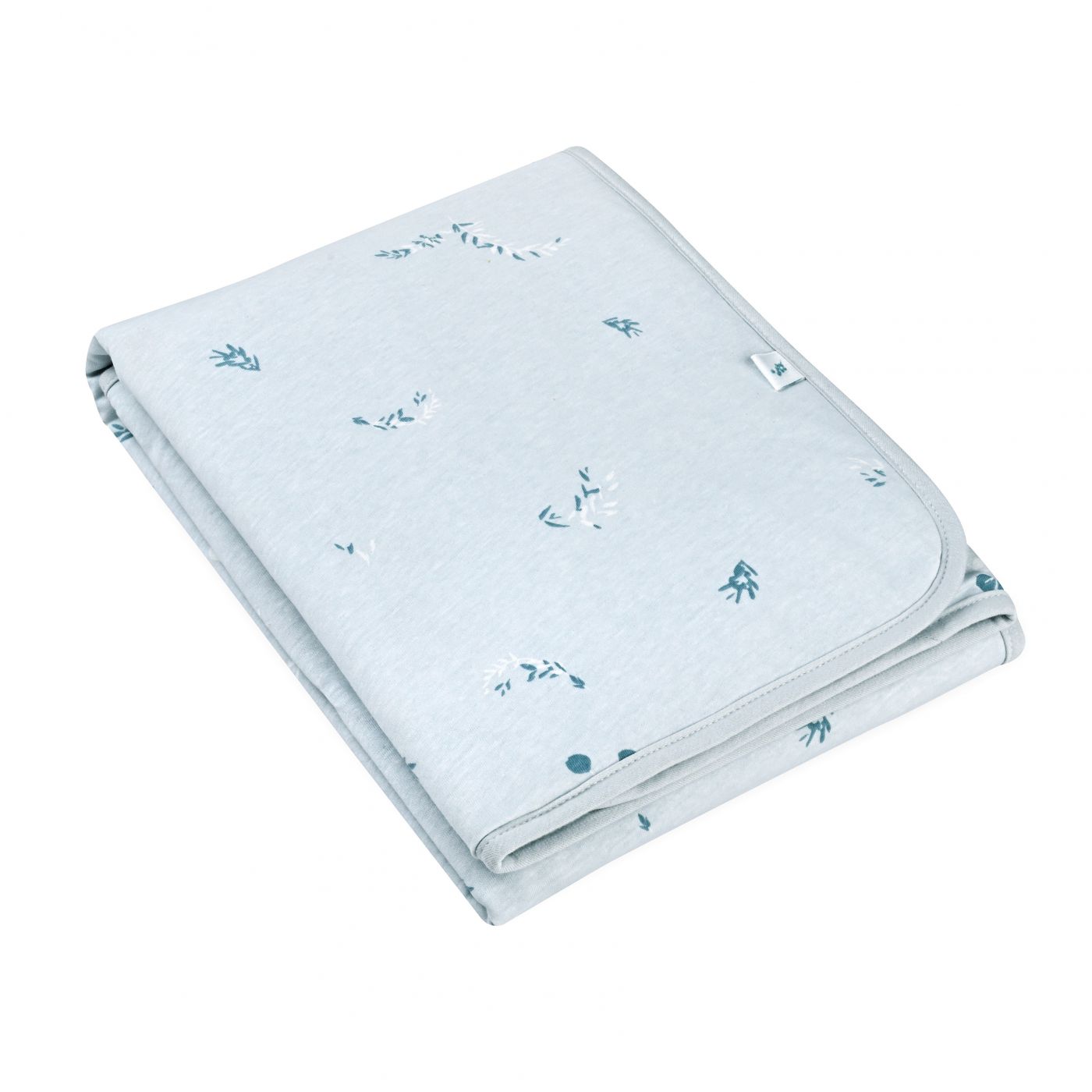 שמיכת טריקו עם מילוי 100X75 ס”מ עלים כחולים