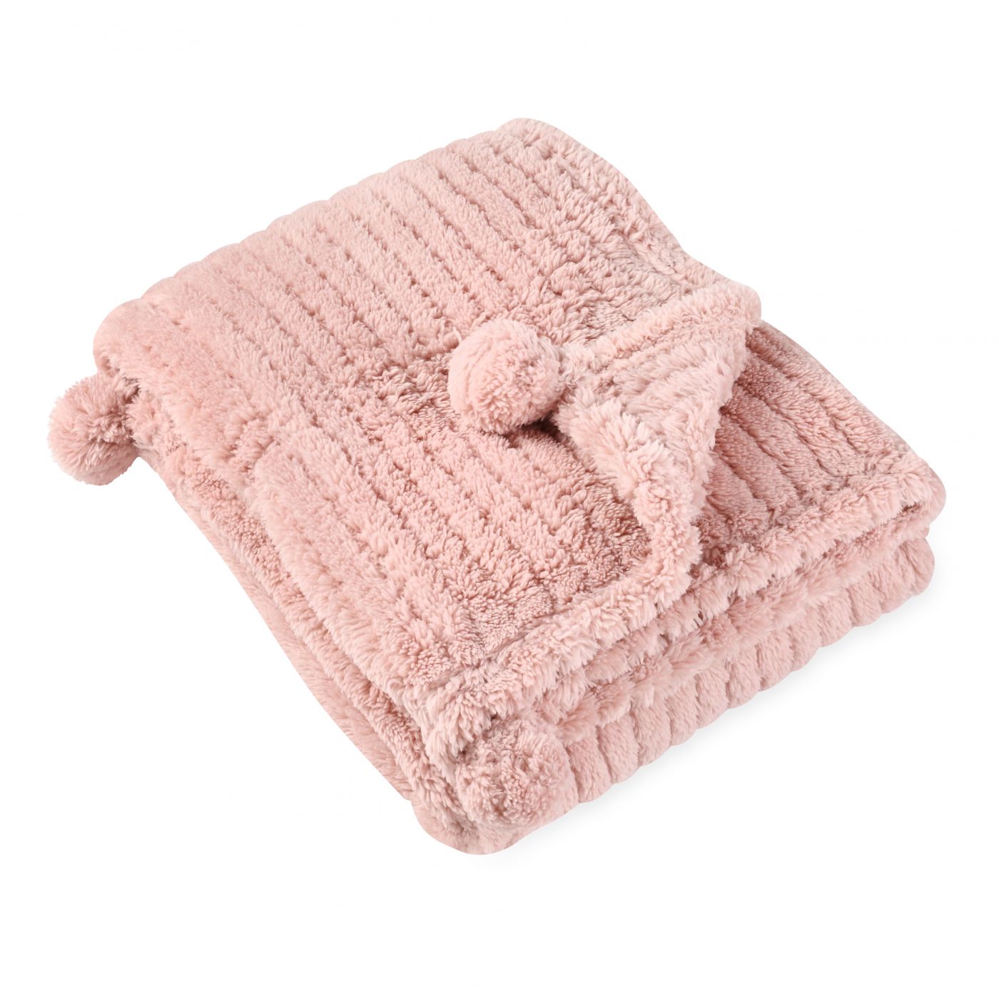 שמיכת פליז חלקה mountain ורוד 75/100 ס”מ