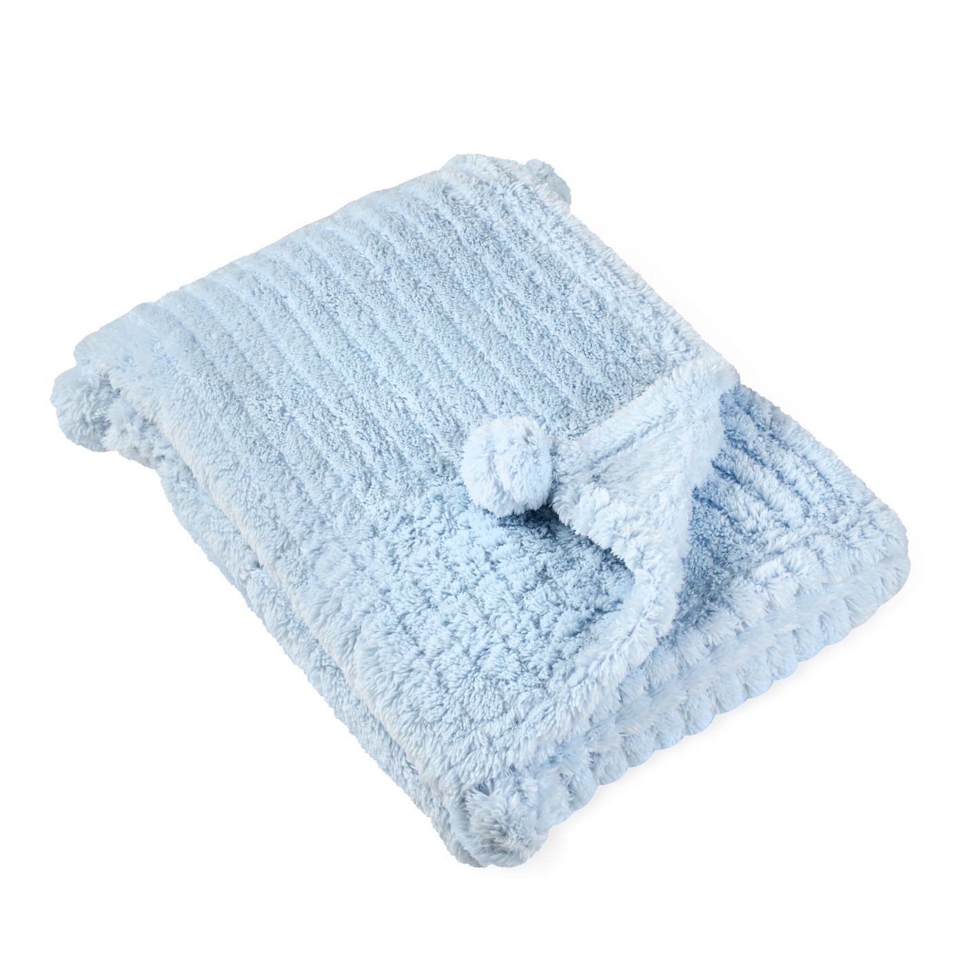 שמיכת פליז חלקה mountain תכלת 75/100 ס”מ