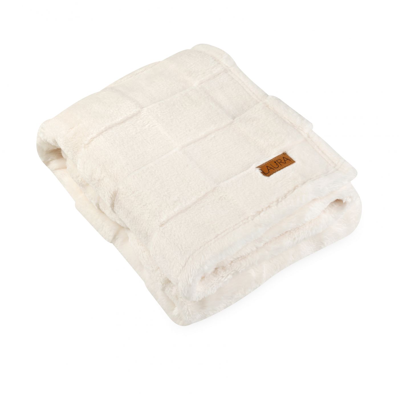 שמיכת פלנל משובצת mountain  לבנה 75/100 ס”מ