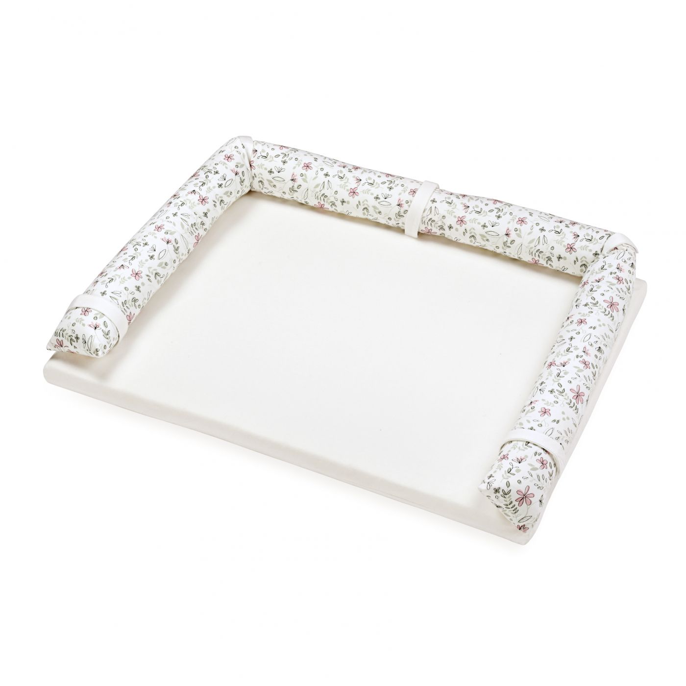 משטח החתלה פרחוני ורדרד