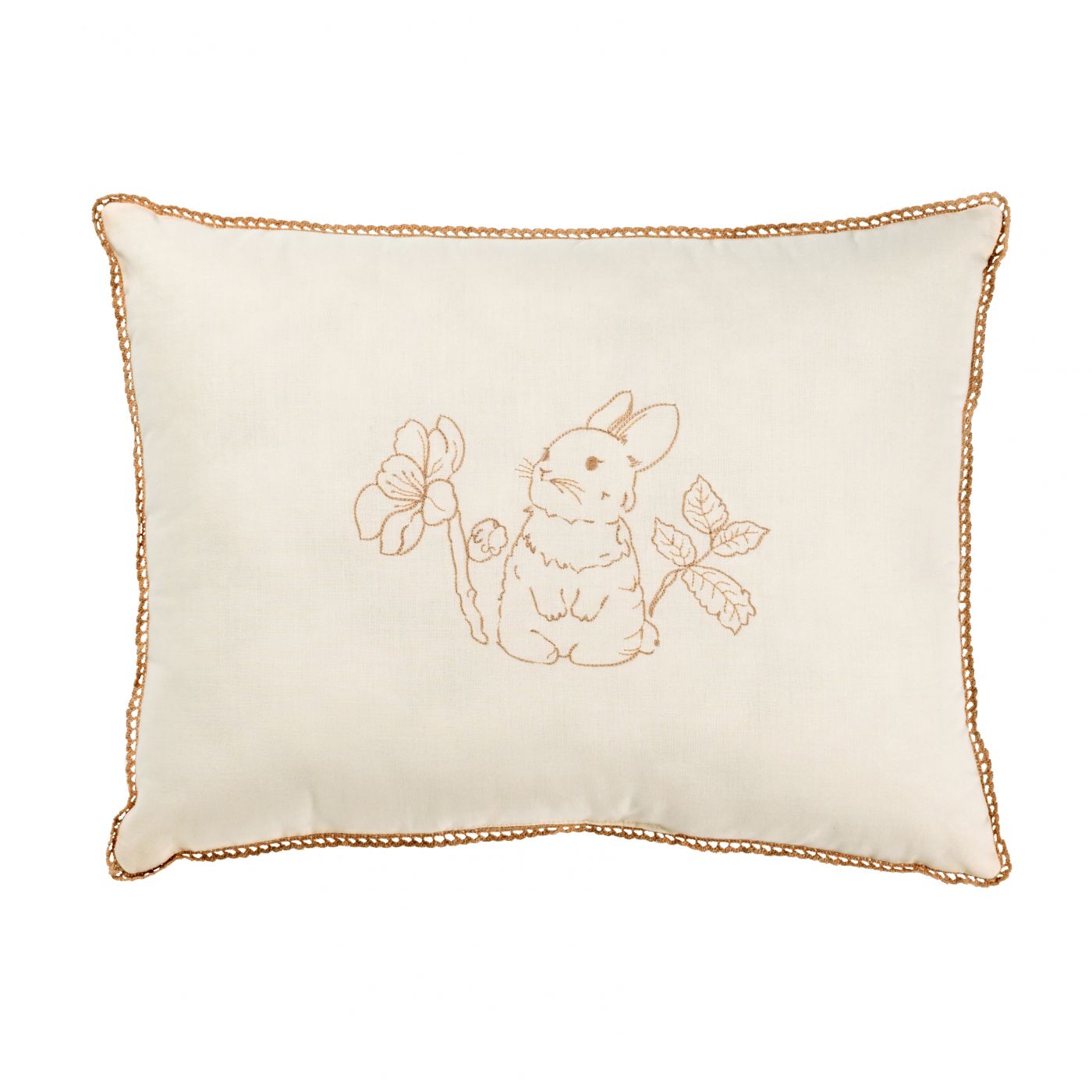 כרית מלבנית 34/44 ס”מ מאזלין ארנב בז’