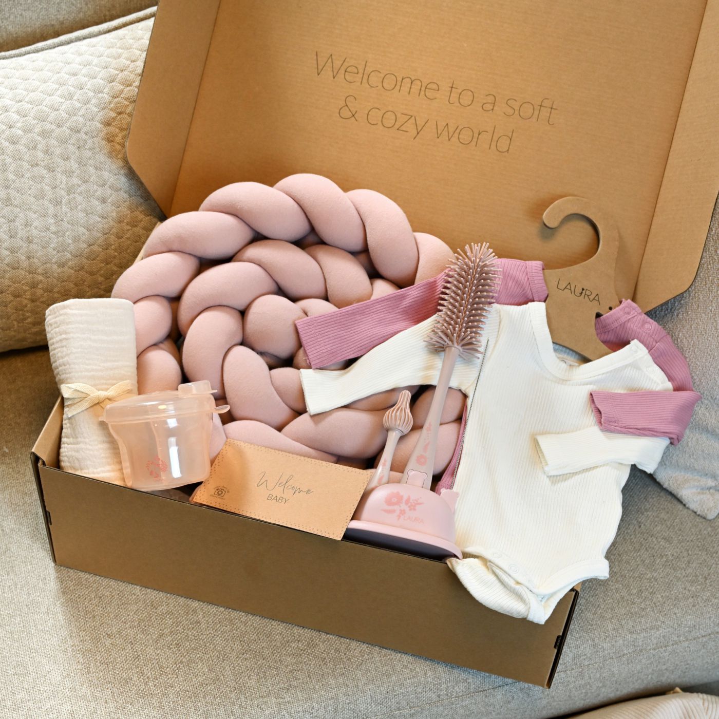 מארז בסיס ליולדת ורוד