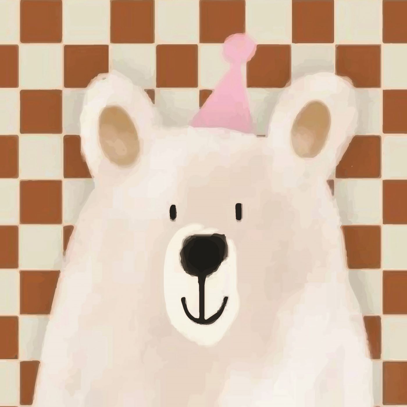 תמונת קיר דובי משובץ חום