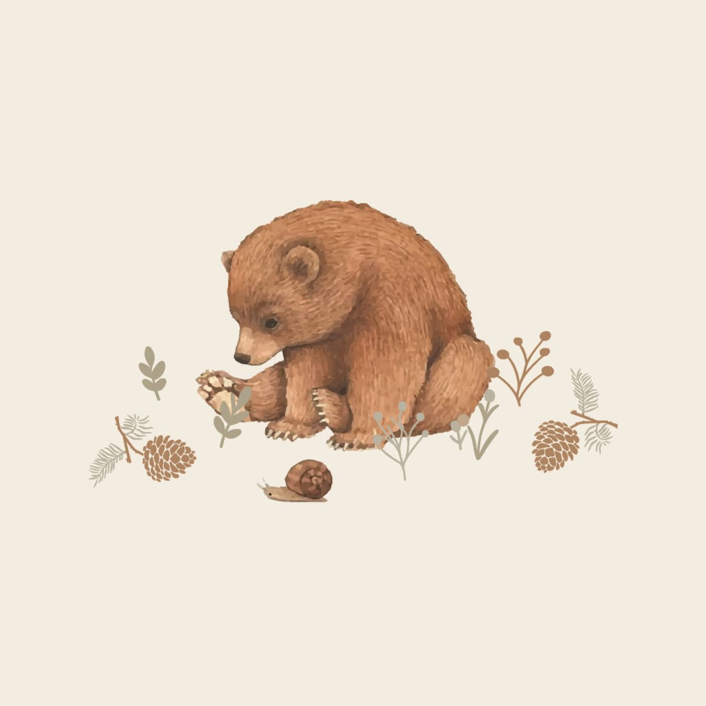 תמונת קיר דוב יער