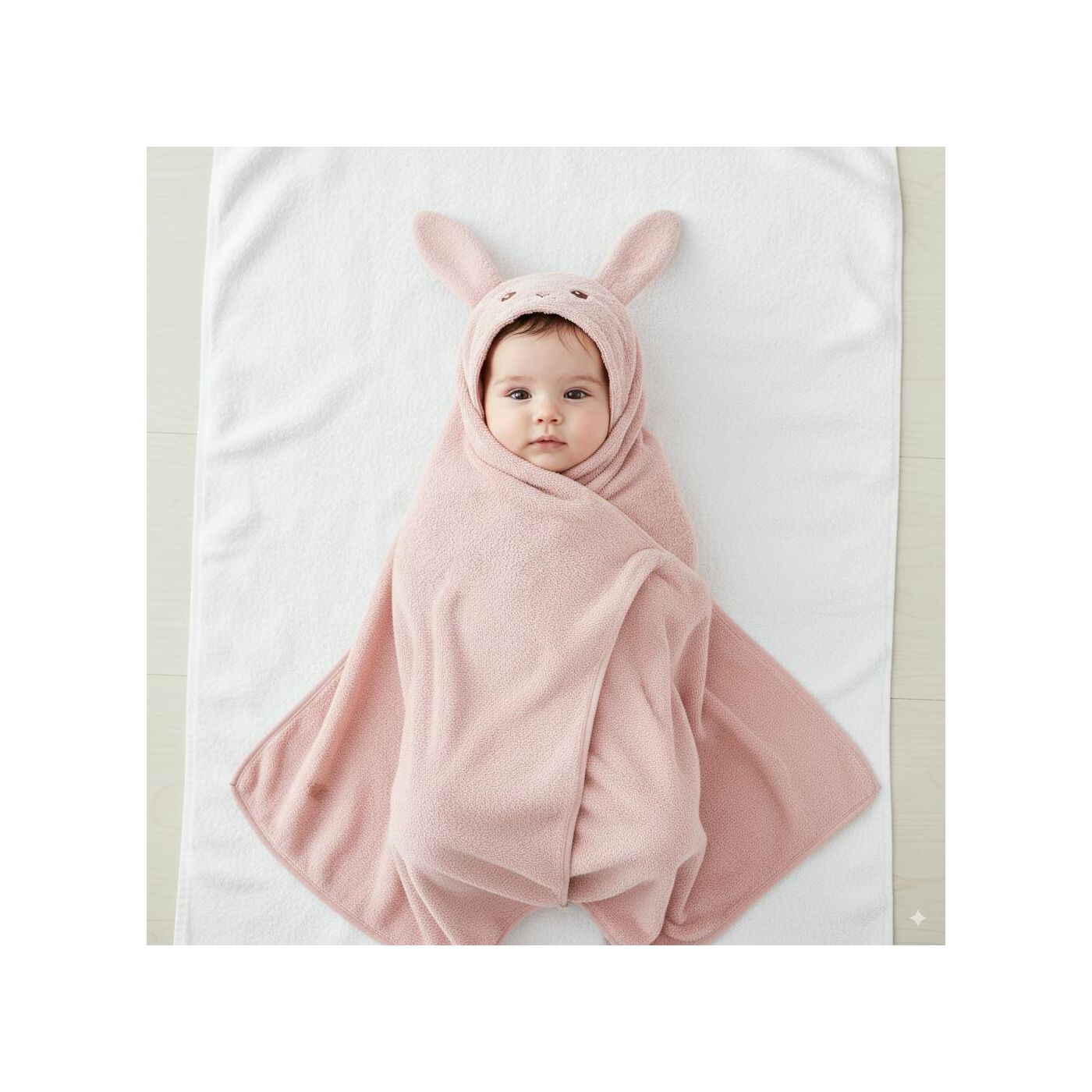 מגבת כובע ארנב ורוד