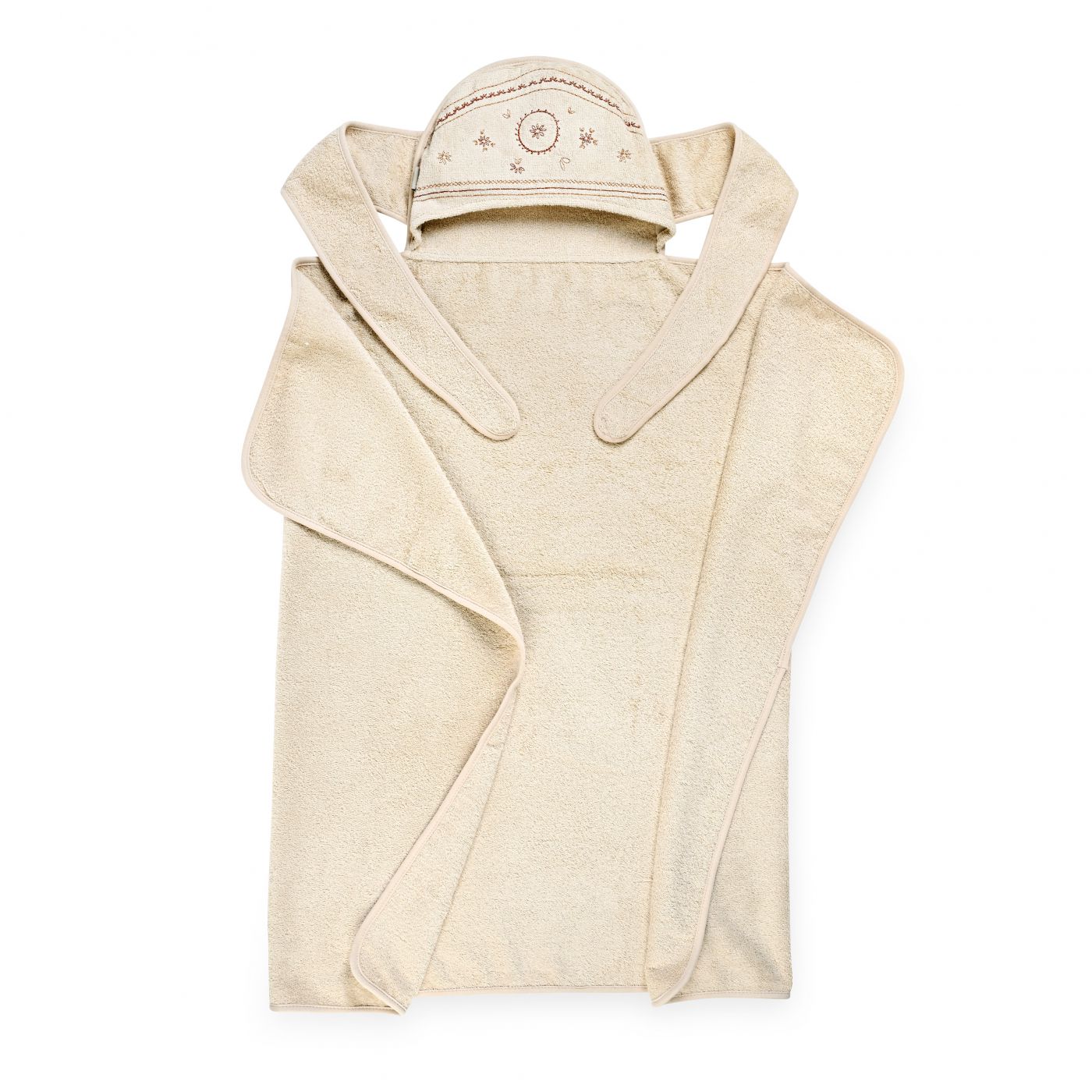 מגבת קשירה וכובע ריקמה