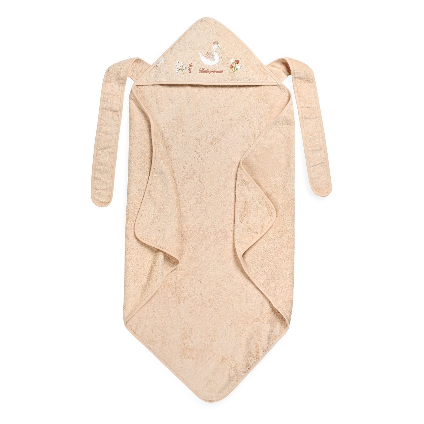 מגבת קשירה וכובע ברבור ורוד