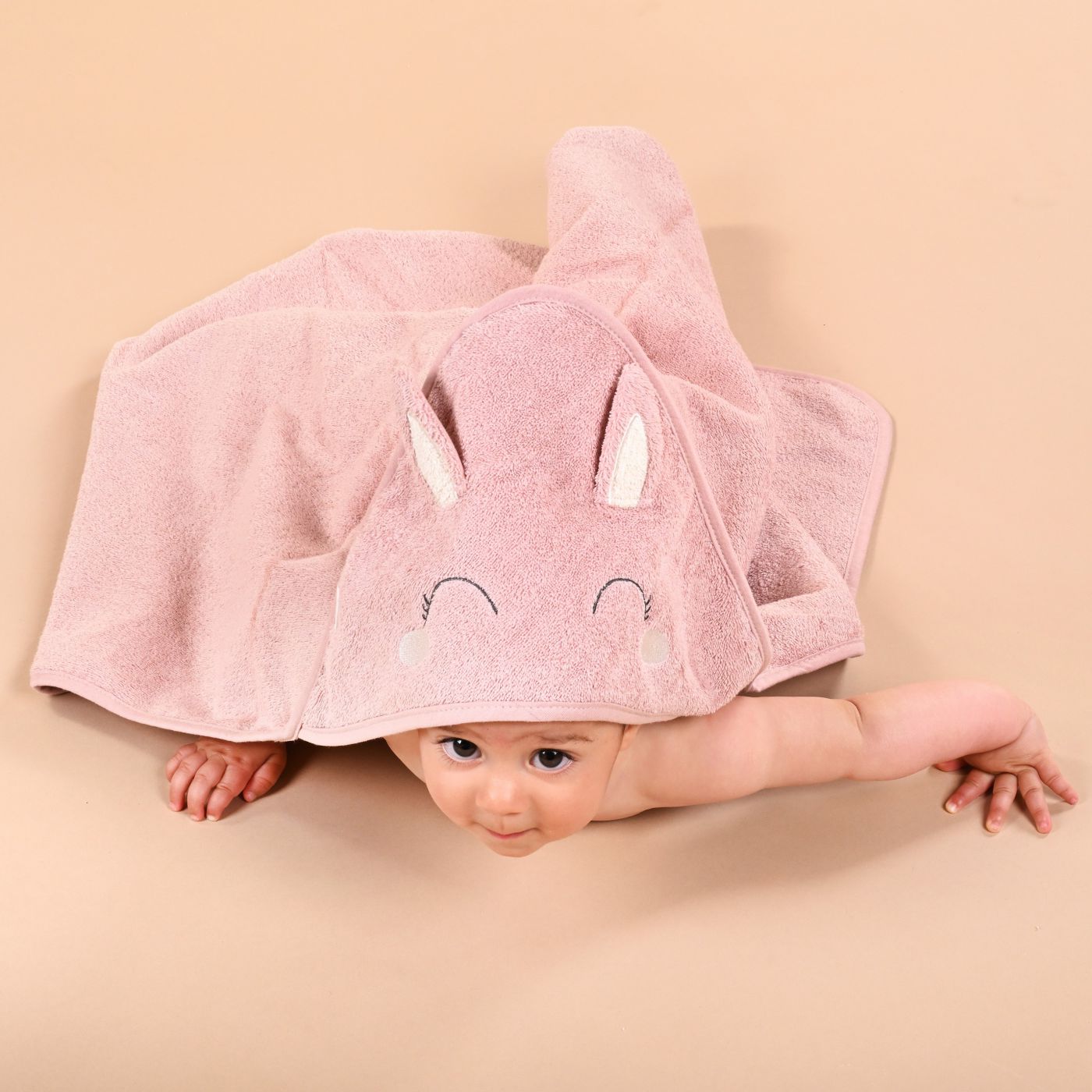 מגבת כובע עם קשירה pink unicorn