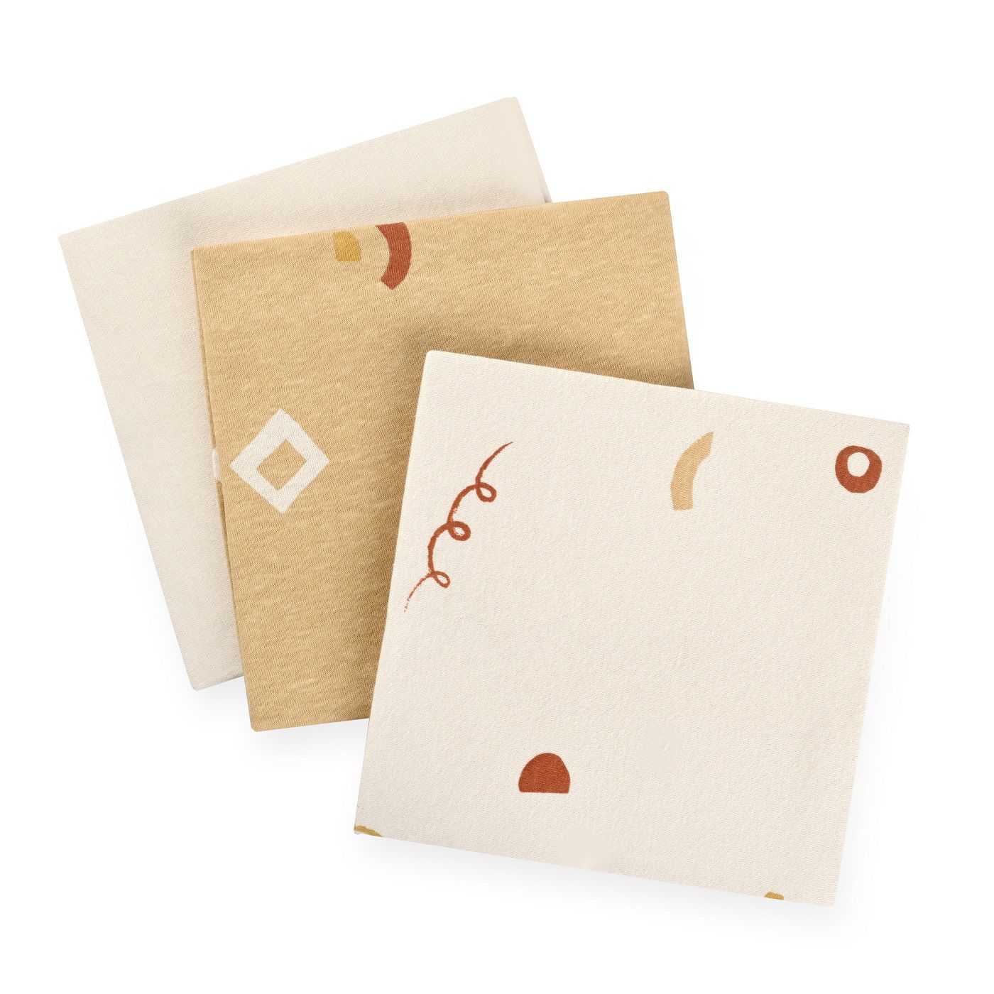 שלישיית חיתולי טריקו גיאומטרי