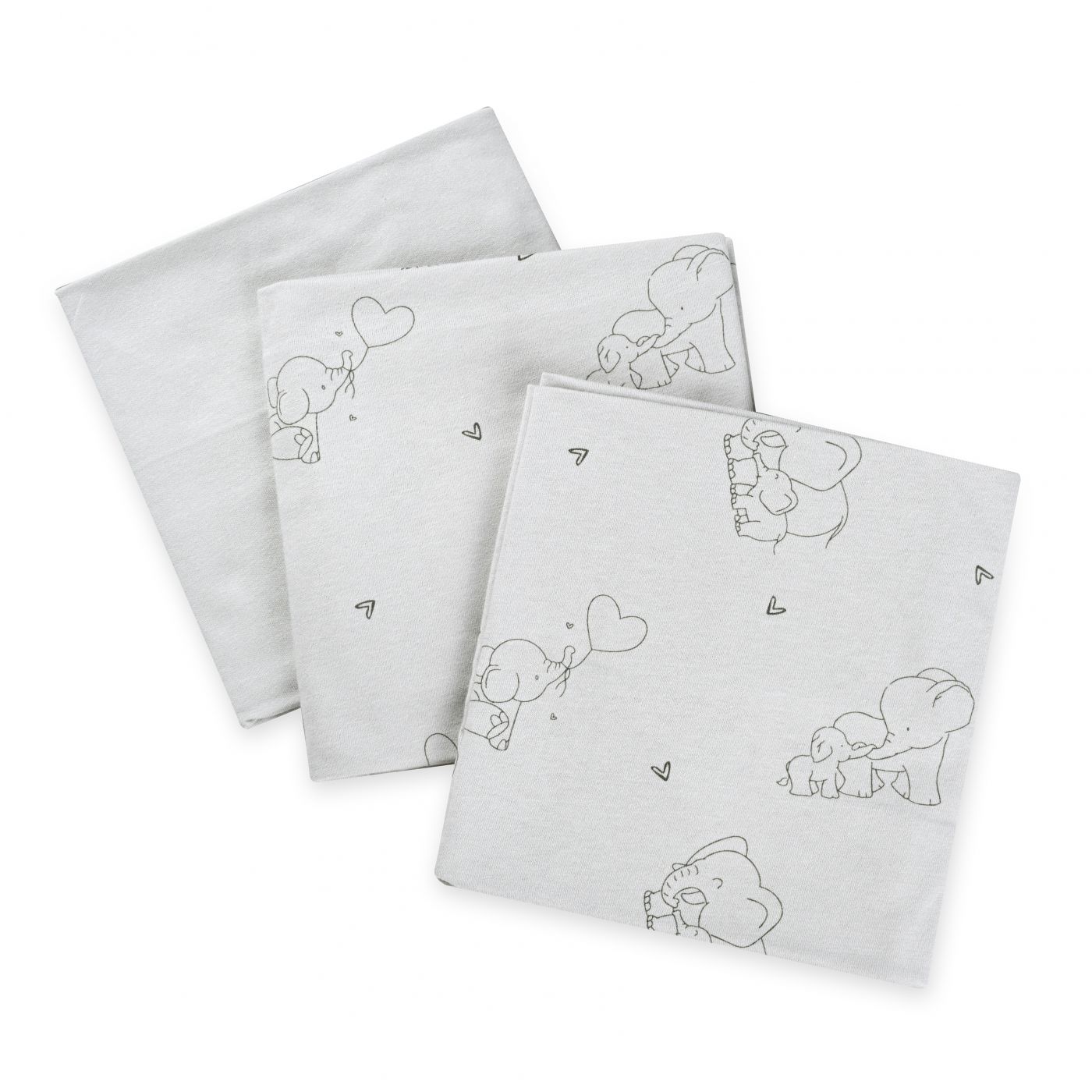 שלישיית חיתולי טריקו 70*70 ס”מ Elephant