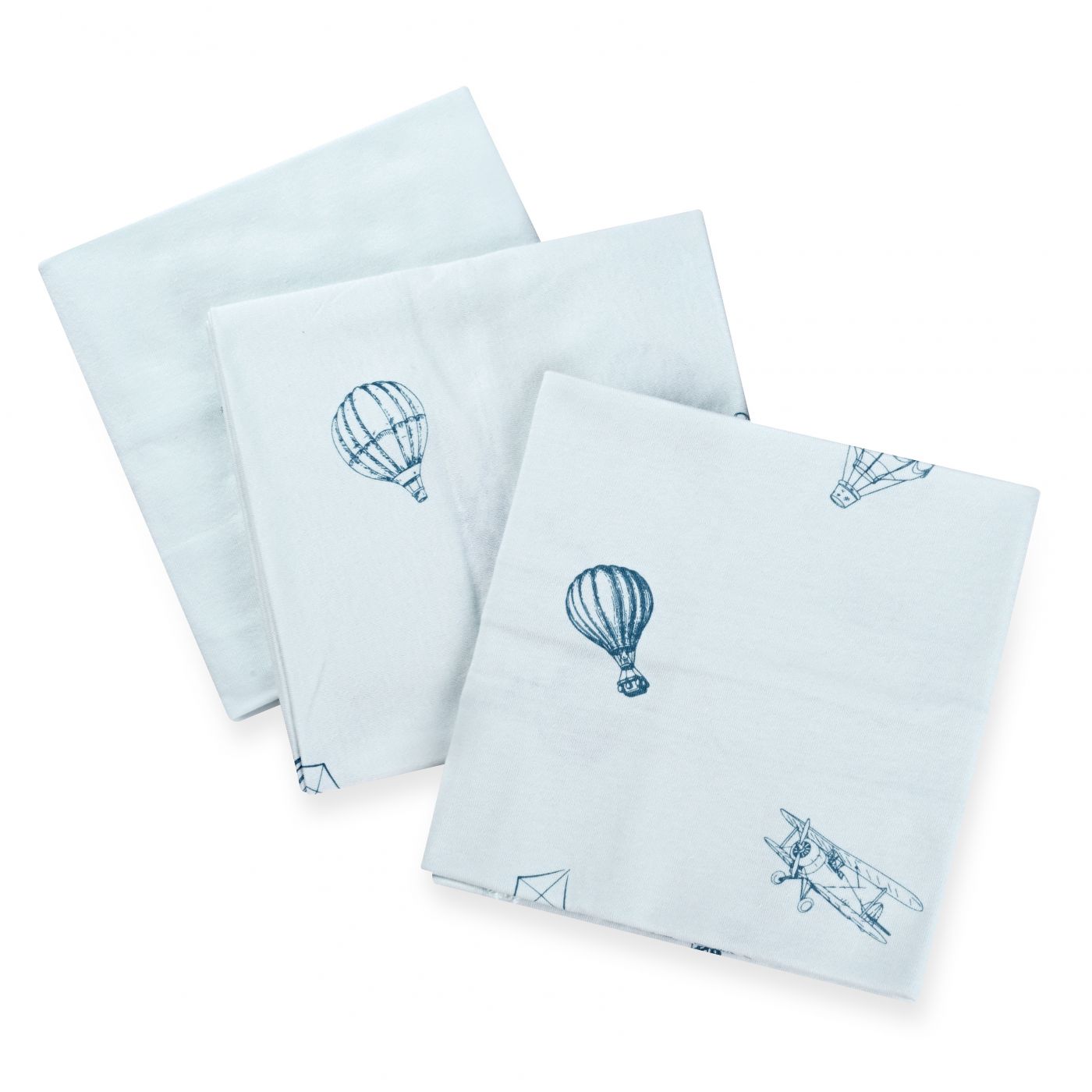 שלישיית חיתולי טריקו 70*70 ס”מ  Hot air balloon