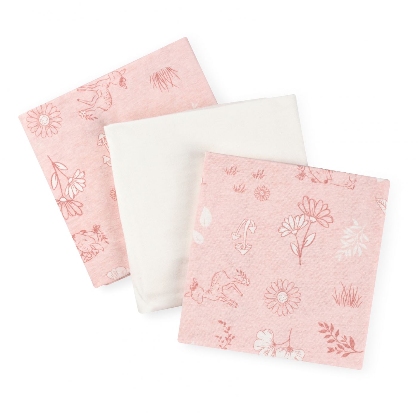 שלישיית חיתולי טריקו 70X70 ס”מ Pink deer