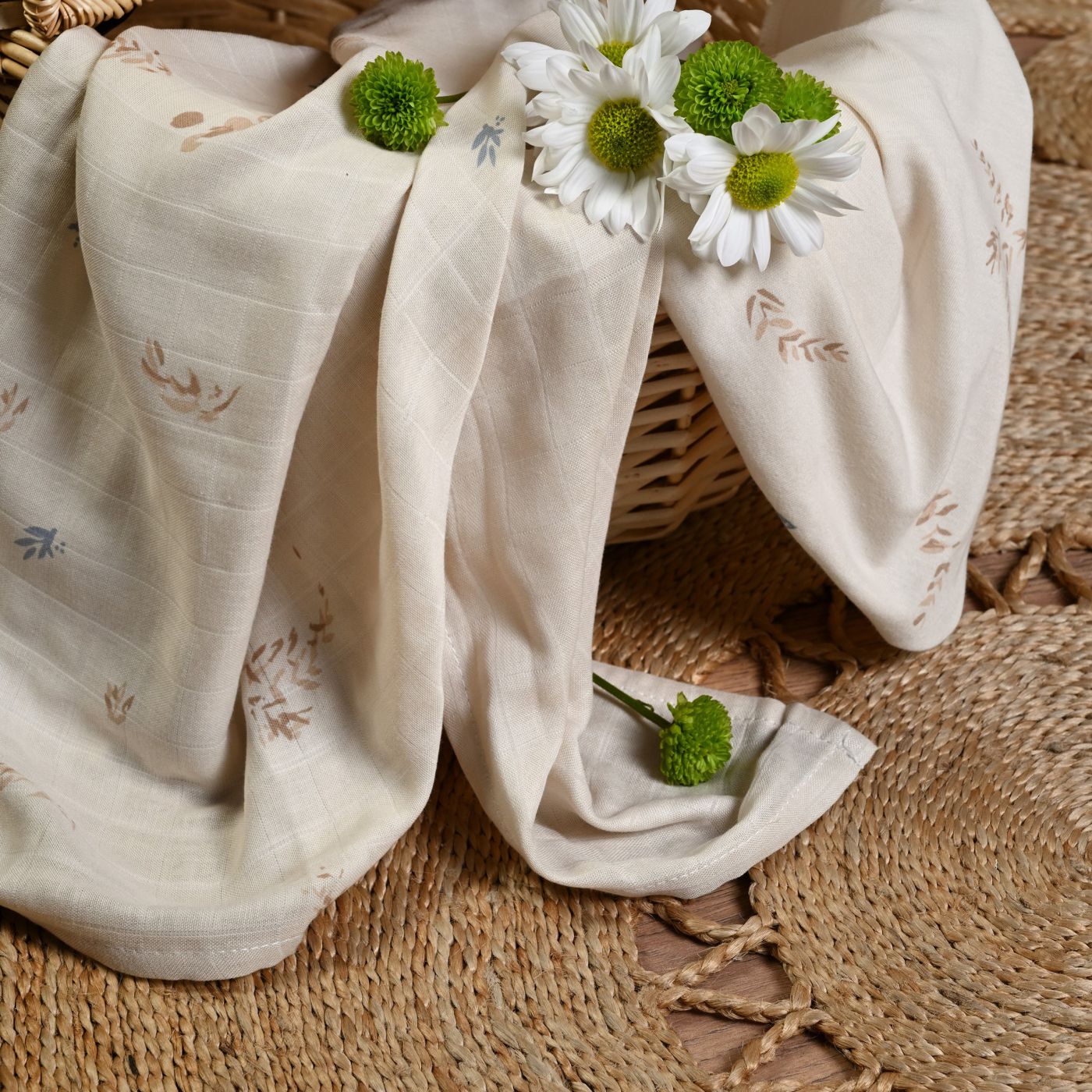 חיתול במבוק 125*100 ס”מ עלים WASH