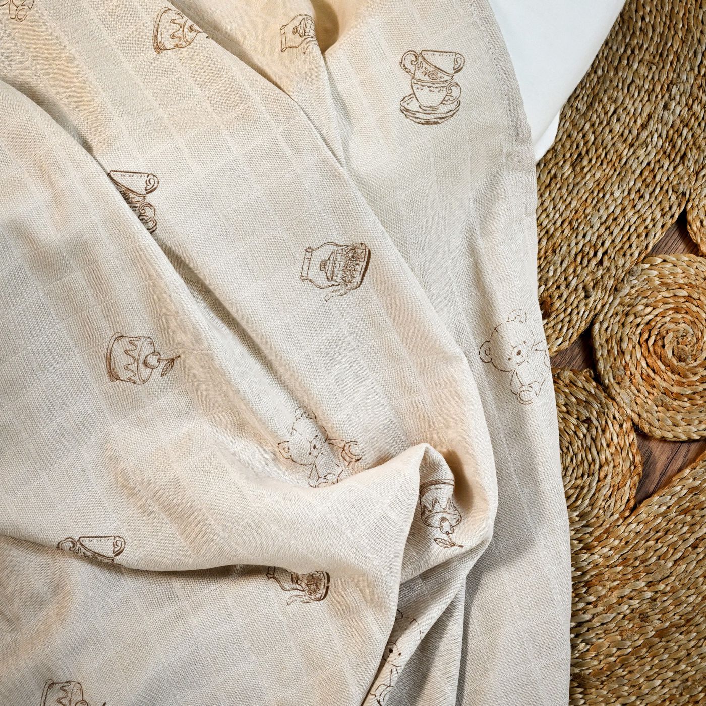 זוג חיתולי במבוק 60*60 ס”מ Teddy bear