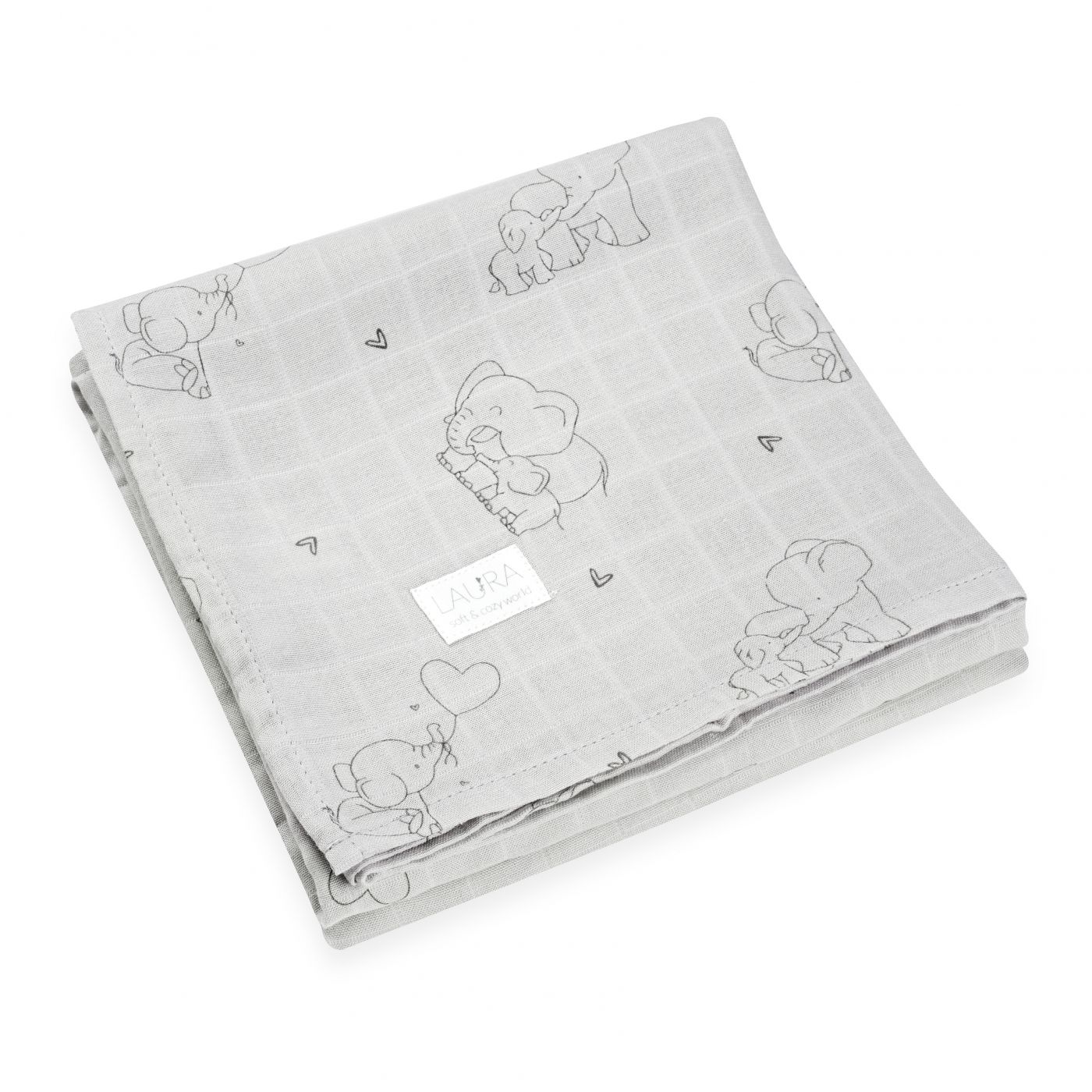 חיתול במבוק מודפס 100*125 ס”מ Elephant