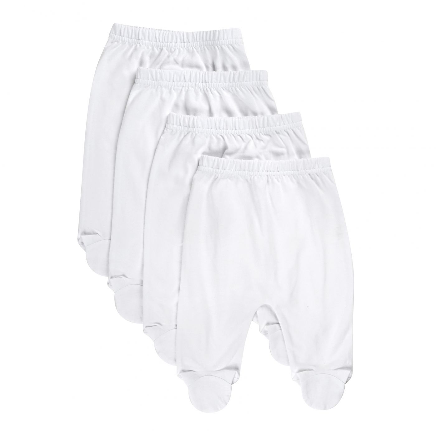 מארז רבעיית רגליות לבן NB פלנל