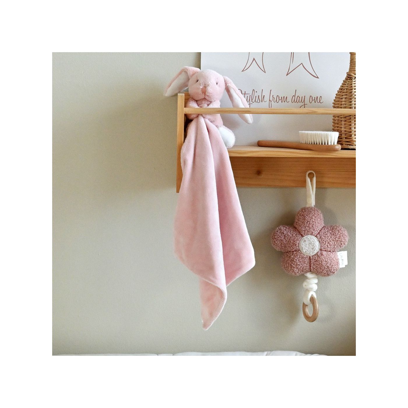 שמיכי קטיפה בובת ארנב ורוד