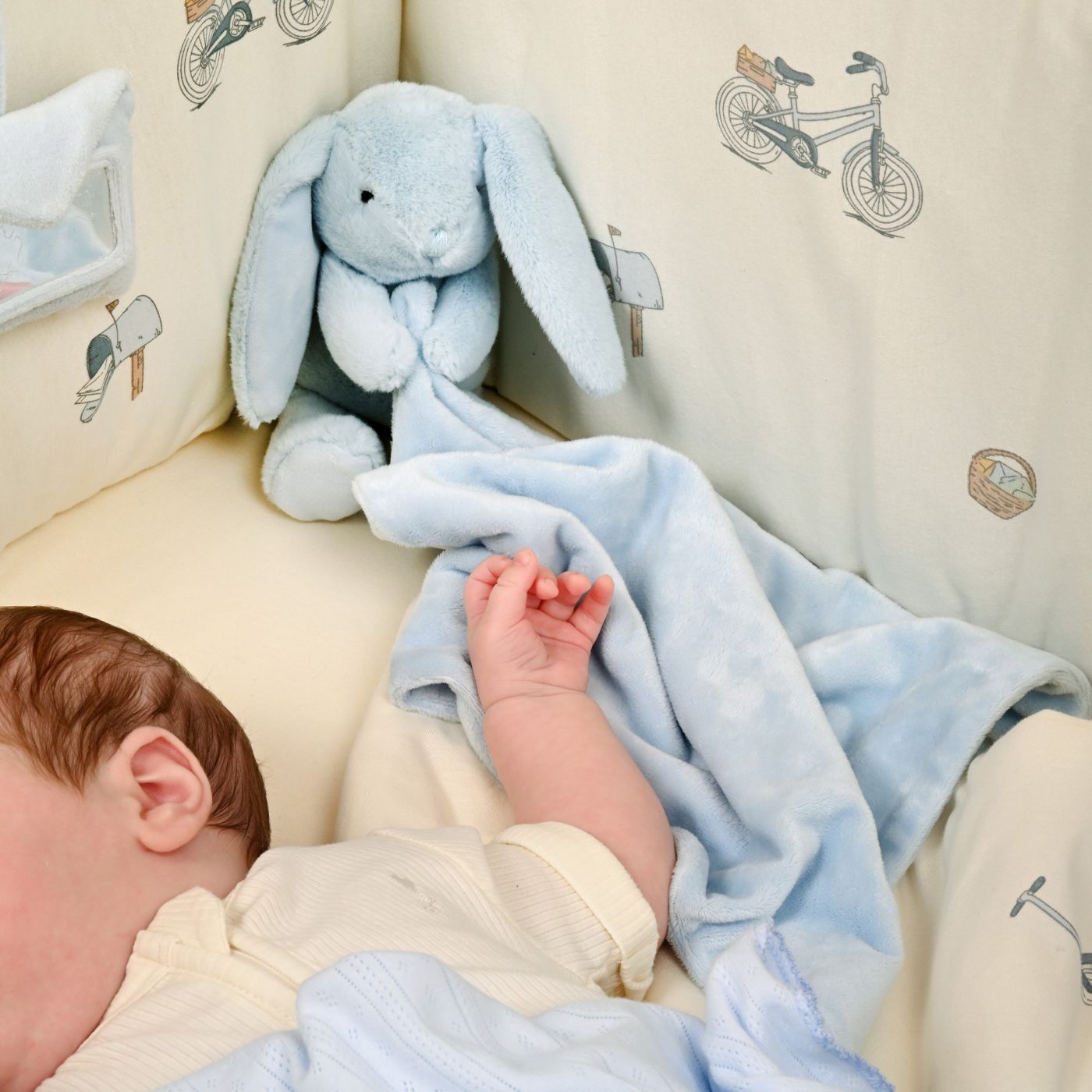 שמיכי קטיפה בובת ארנב תכלת